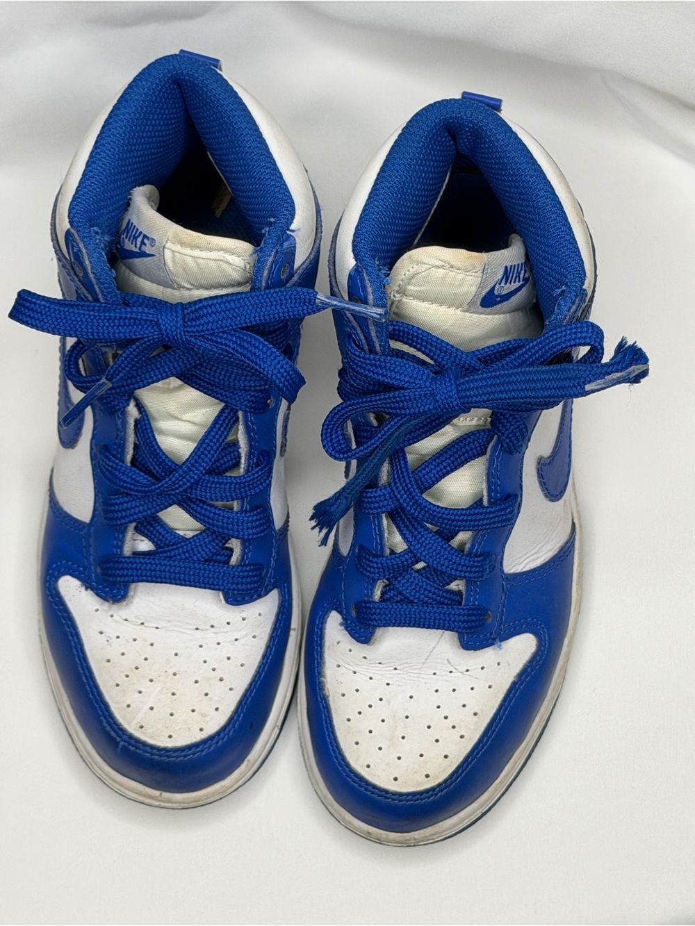 Nike Dunk Kids Blue and White High-Top Sneakers